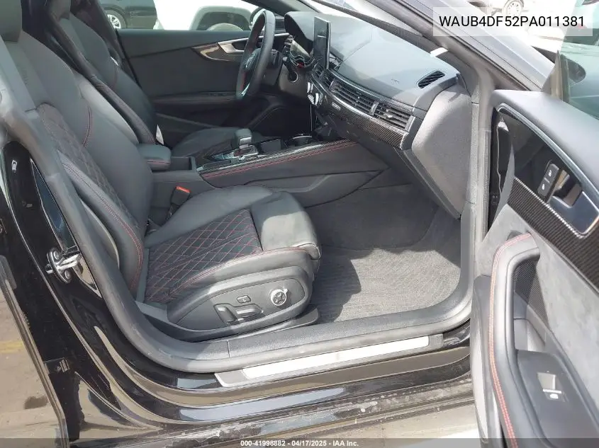 2023 Audi S5 Sportback Prestige Tfsi Quattro Tiptronic VIN: WAUB4DF52PA011381 Lot: 41998882