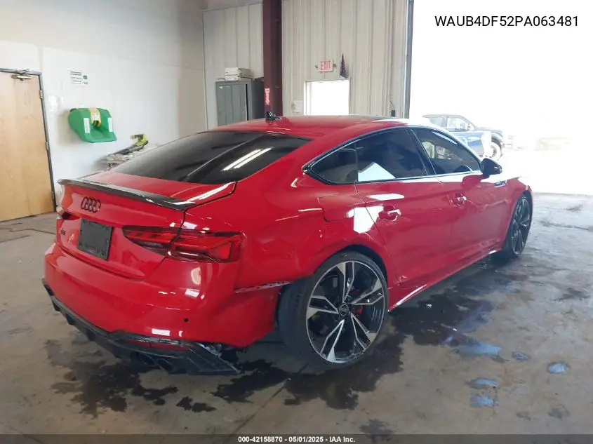 2023 Audi S5 Sportback Prestige Tfsi Quattro Tiptronic VIN: WAUB4DF52PA063481 Lot: 42158870