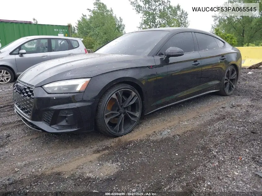 2023 Audi S5 Sportback Premium Plus Tfsi Quattro Tiptronic VIN: WAUC4CF53PA065545 Lot: 42284495