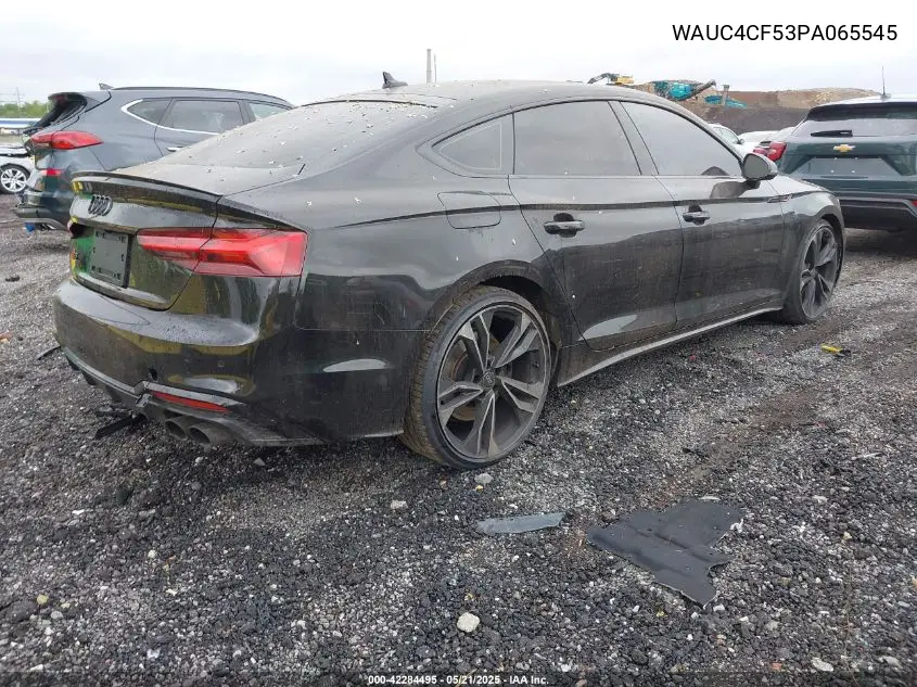 2023 Audi S5 Sportback Premium Plus Tfsi Quattro Tiptronic VIN: WAUC4CF53PA065545 Lot: 42284495