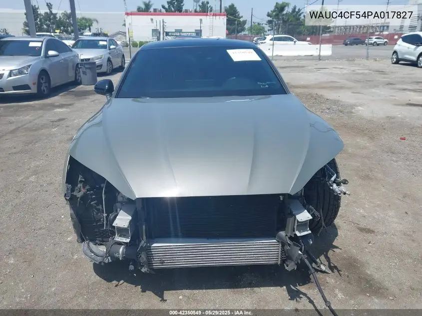 2023 Audi S5 Sportback Premium Plus Tfsi Quattro Tiptronic VIN: WAUC4CF54PA017827 Lot: 42350549