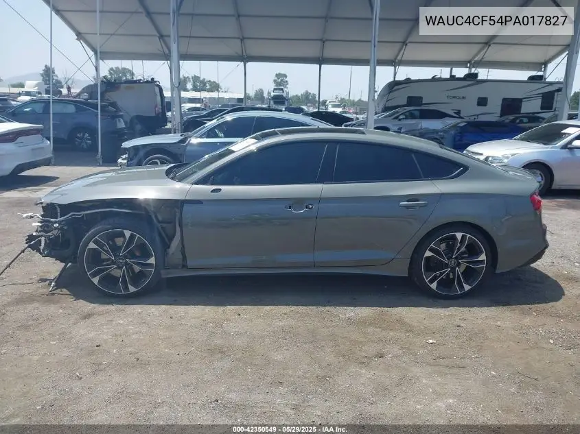 2023 Audi S5 Sportback Premium Plus Tfsi Quattro Tiptronic VIN: WAUC4CF54PA017827 Lot: 42350549