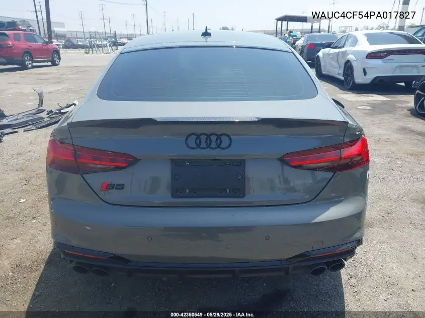 2023 Audi S5 Sportback Premium Plus Tfsi Quattro Tiptronic VIN: WAUC4CF54PA017827 Lot: 42350549