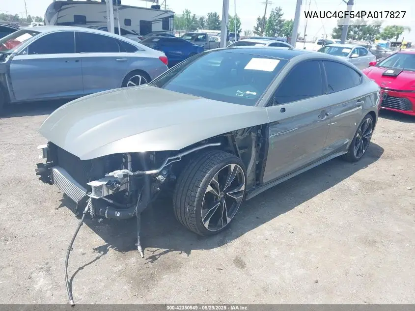 2023 Audi S5 Sportback Premium Plus Tfsi Quattro Tiptronic VIN: WAUC4CF54PA017827 Lot: 42350549