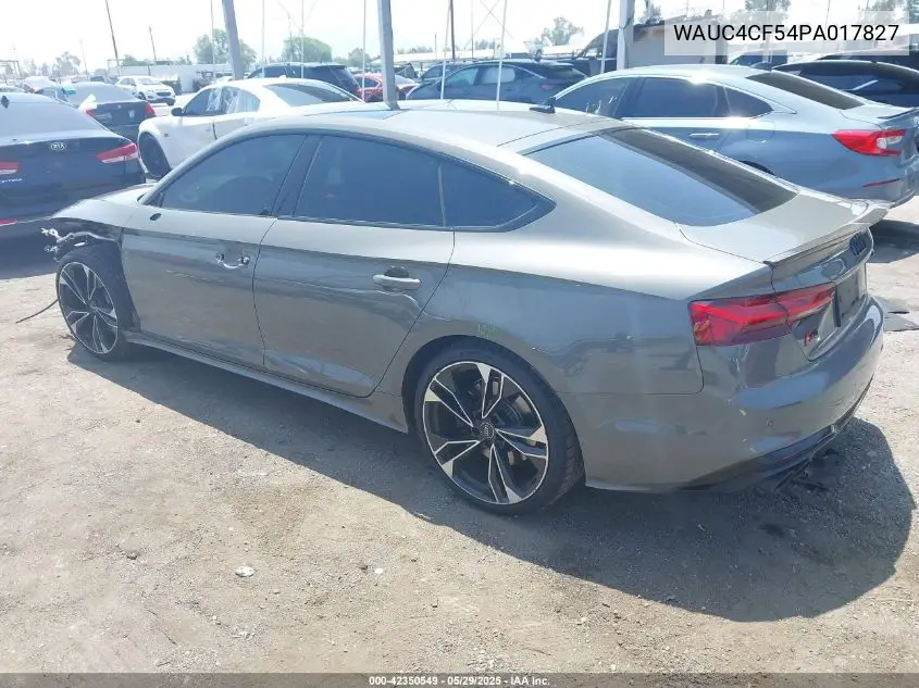 2023 Audi S5 Sportback Premium Plus Tfsi Quattro Tiptronic VIN: WAUC4CF54PA017827 Lot: 42350549