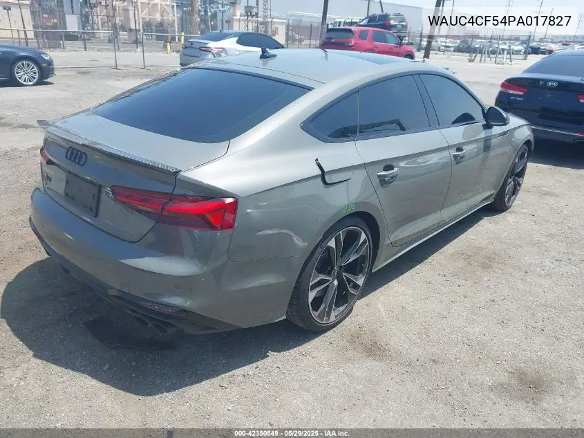 2023 Audi S5 Sportback Premium Plus Tfsi Quattro Tiptronic VIN: WAUC4CF54PA017827 Lot: 42350549