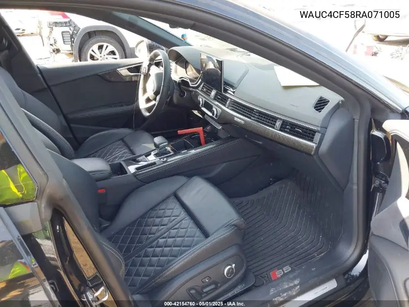 2024 Audi S5 Sportback Premium Plus Tfsi Quattro Tiptronic VIN: WAUC4CF58RA071005 Lot: 42154760