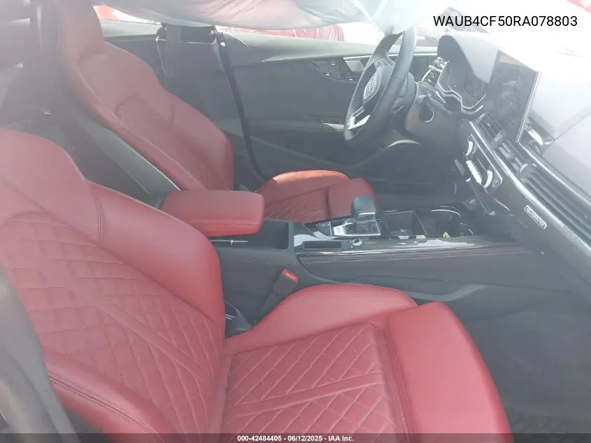 2024 Audi S5 Sportback Prestige Tfsi Quattro Tiptronic VIN: WAUB4CF50RA078803 Lot: 42484405