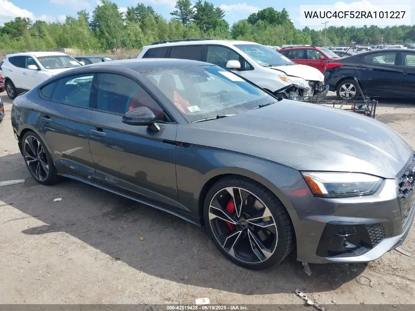 2024 Audi S5 Sportback Premium Plus Tfsi Quattro Tiptronic VIN: WAUC4CF52RA101227 Lot: 42519428