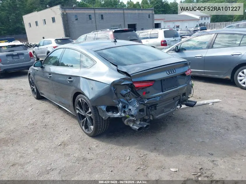 2024 Audi S5 Sportback Premium Plus Tfsi Quattro Tiptronic VIN: WAUC4CF52RA101227 Lot: 42519428