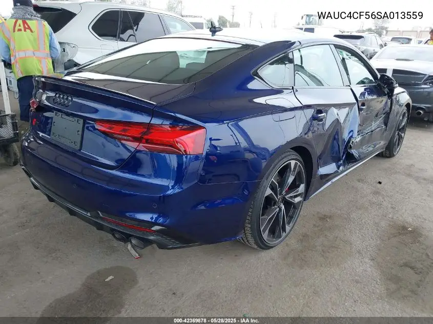2025 Audi S5 Sportback Premium Tfsi Quattro Tiptronic VIN: WAUC4CF56SA013559 Lot: 42369878