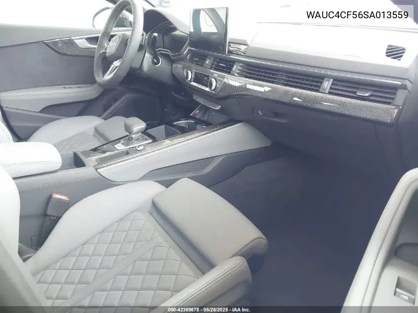 2025 Audi S5 Sportback Premium Tfsi Quattro Tiptronic VIN: WAUC4CF56SA013559 Lot: 42369878