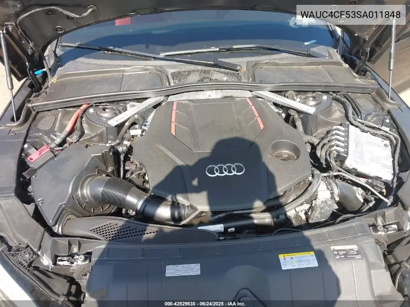 2025 Audi S5 Sportback Premium Tfsi Quattro Tiptronic VIN: WAUC4CF53SA011848 Lot: 42529530
