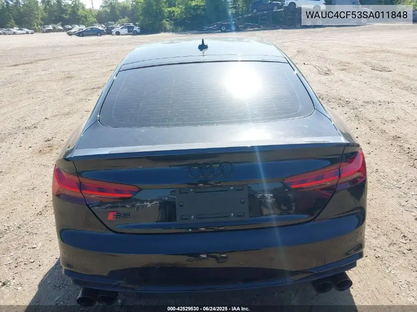 2025 Audi S5 Sportback Premium Tfsi Quattro Tiptronic VIN: WAUC4CF53SA011848 Lot: 42529530