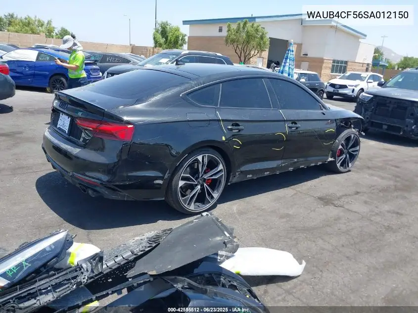 2025 Audi S5 Sportback Premium Tfsi Quattro Tiptronic VIN: WAUB4CF56SA012150 Lot: 42555512