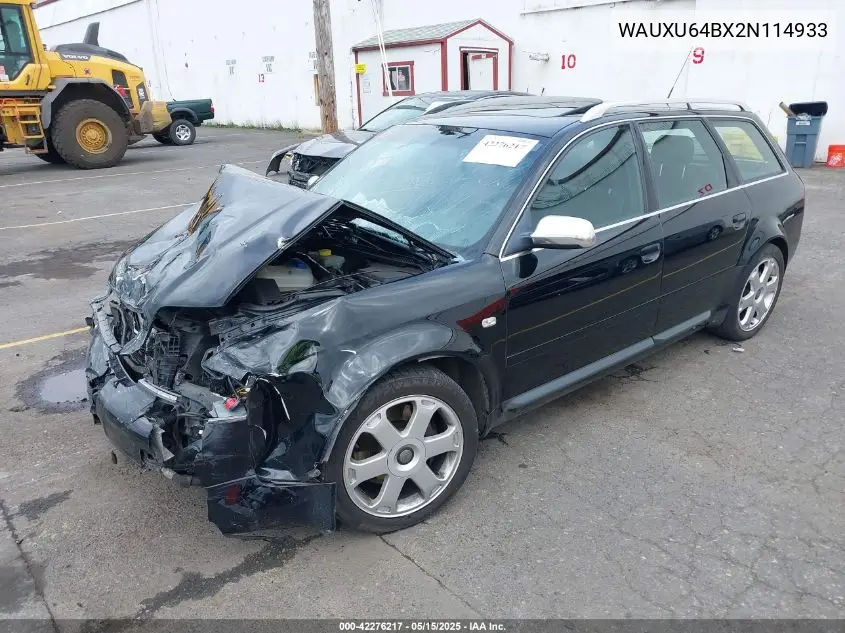 2002 Audi S6 Avant VIN: WAUXU64BX2N114933 Lot: 42276217