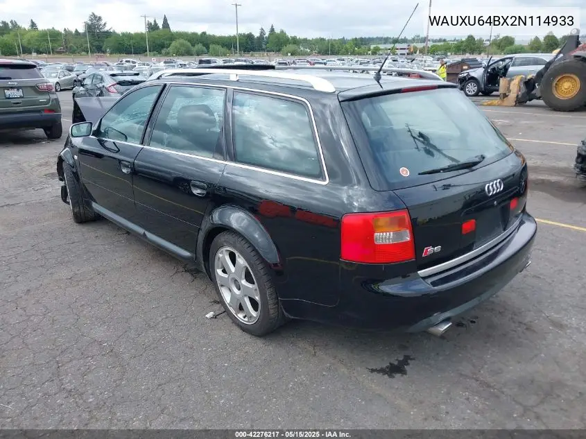 2002 Audi S6 Avant VIN: WAUXU64BX2N114933 Lot: 42276217