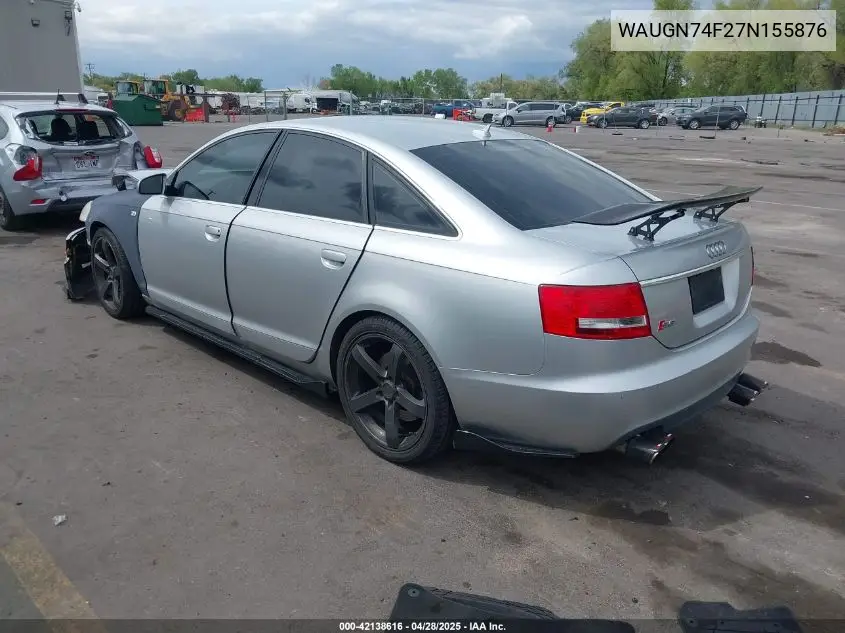 2007 Audi S6 5.2 VIN: WAUGN74F27N155876 Lot: 42138616
