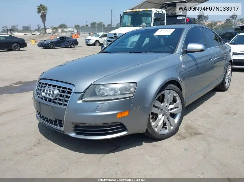 2007 Audi S6 5.2 VIN: WAUGN94F07N033917 Lot: 42504843