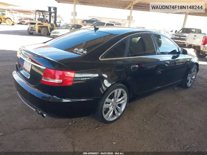 2008 Audi S6 5.2 VIN: WAUDN74F18N148244 Lot: 42088527