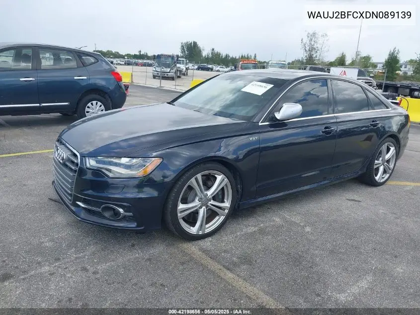 2013 Audi S6 4.0T Prestige VIN: WAUJ2BFCXDN089139 Lot: 42198656