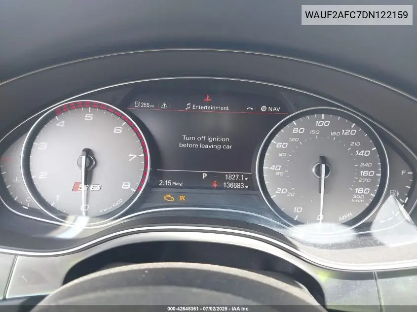 2013 Audi S6 4.0T Prestige VIN: WAUF2AFC7DN122159 Lot: 42645361