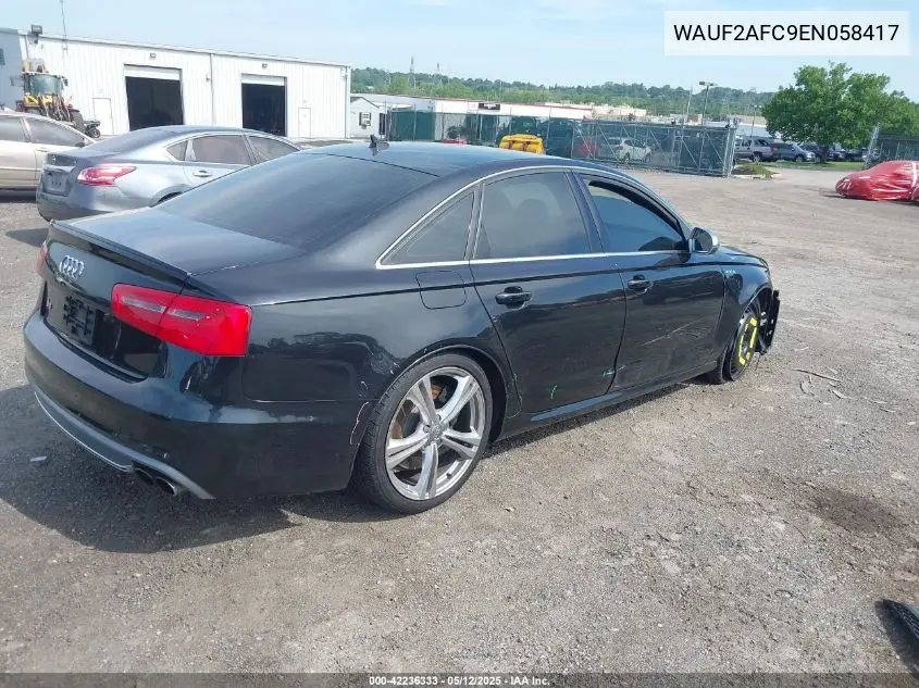 2014 Audi S6 4.0T Prestige VIN: WAUF2AFC9EN058417 Lot: 42236333