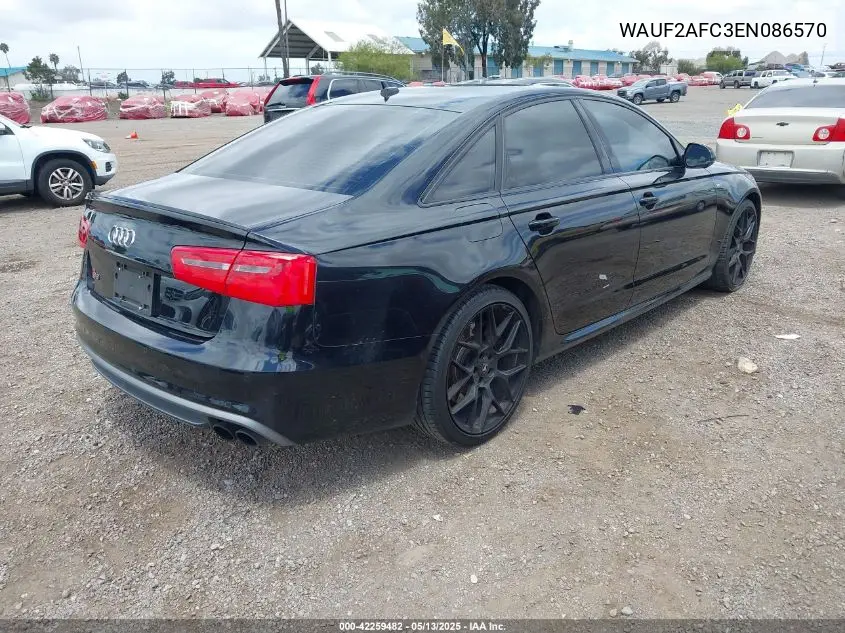 2014 Audi S6 4.0T Prestige VIN: WAUF2AFC3EN086570 Lot: 42259482