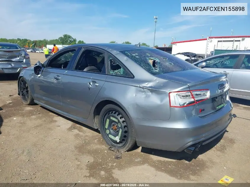 2014 Audi S6 4.0T Prestige VIN: WAUF2AFCXEN155898 Lot: 42273882