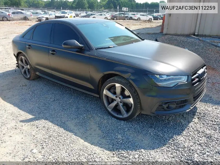 2014 Audi S6 4.0T Prestige VIN: WAUF2AFC3EN112259 Lot: 42590005