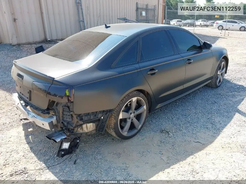 2014 Audi S6 4.0T Prestige VIN: WAUF2AFC3EN112259 Lot: 42590005