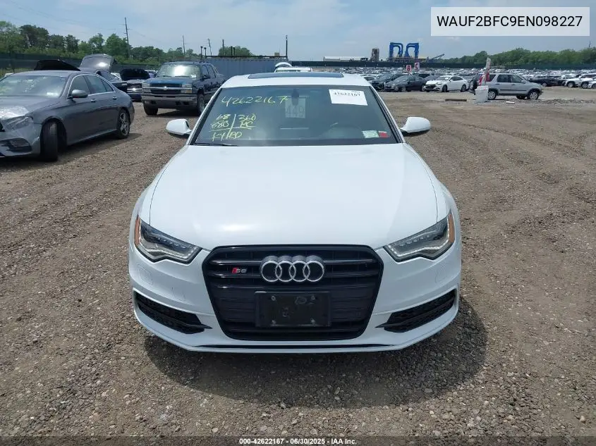 2014 Audi S6 4.0T Prestige VIN: WAUF2BFC9EN098227 Lot: 42622167