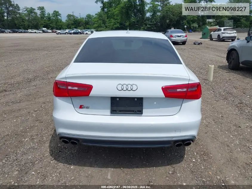 2014 Audi S6 4.0T Prestige VIN: WAUF2BFC9EN098227 Lot: 42622167