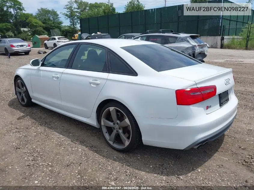 2014 Audi S6 4.0T Prestige VIN: WAUF2BFC9EN098227 Lot: 42622167