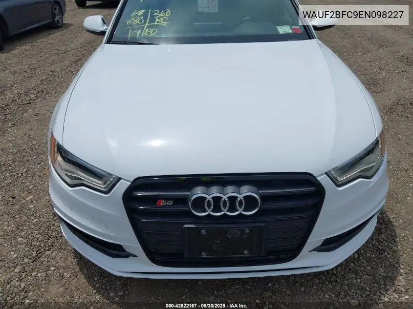 2014 Audi S6 4.0T Prestige VIN: WAUF2BFC9EN098227 Lot: 42622167