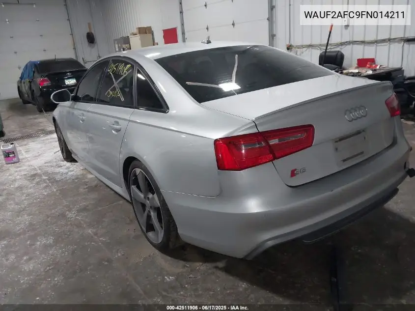 2015 Audi S6 4.0T VIN: WAUF2AFC9FN014211 Lot: 42511906