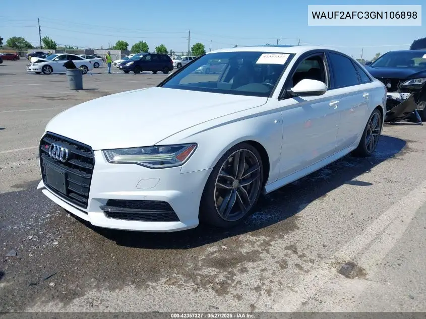 2016 Audi S6 4.0T Premium Plus VIN: WAUF2AFC3GN106898 Lot: 42357327