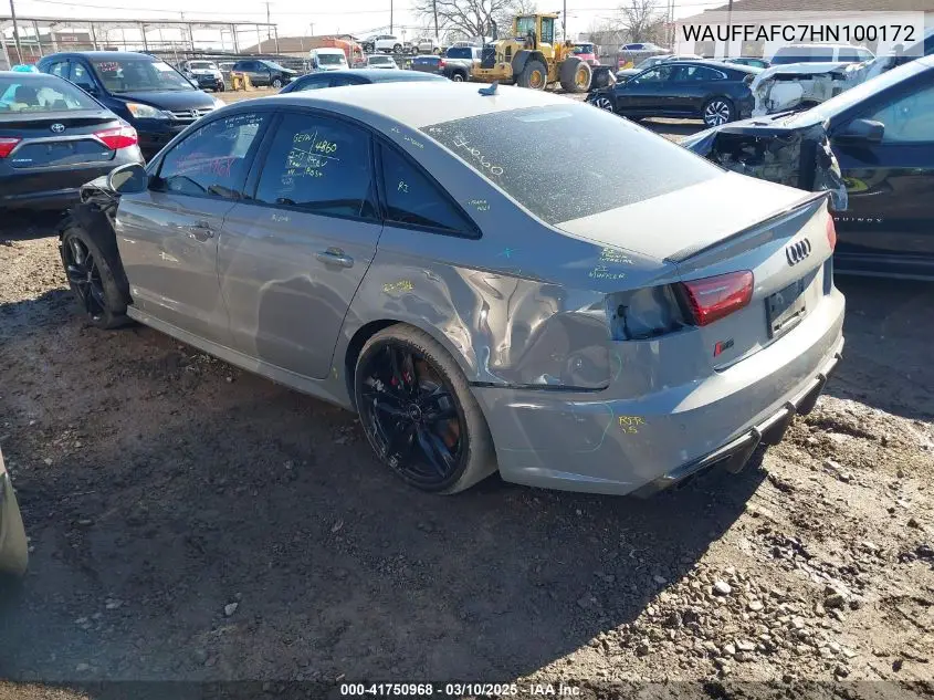 2017 Audi S6 4.0T Premium Plus VIN: WAUFFAFC7HN100172 Lot: 41750968