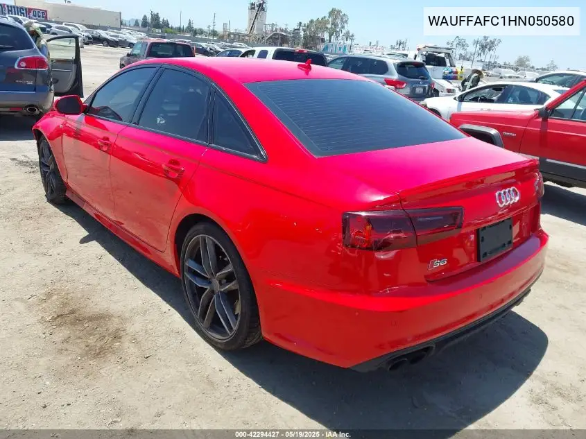 2017 Audi S6 4.0T Premium Plus VIN: WAUFFAFC1HN050580 Lot: 42294427