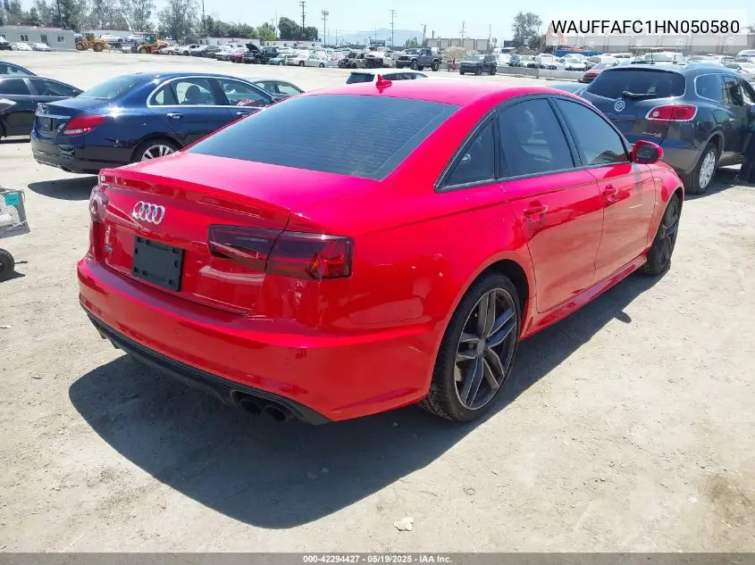2017 Audi S6 4.0T Premium Plus VIN: WAUFFAFC1HN050580 Lot: 42294427