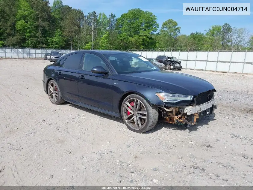 2018 Audi S6 4.0T Premium Plus VIN: WAUFFAFC0JN004714 Lot: 42073170