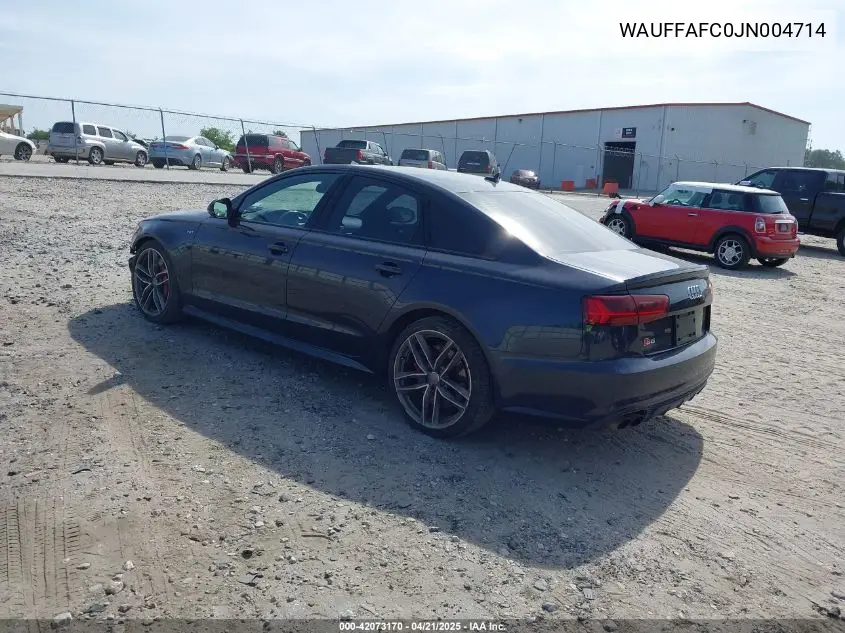 2018 Audi S6 4.0T Premium Plus VIN: WAUFFAFC0JN004714 Lot: 42073170