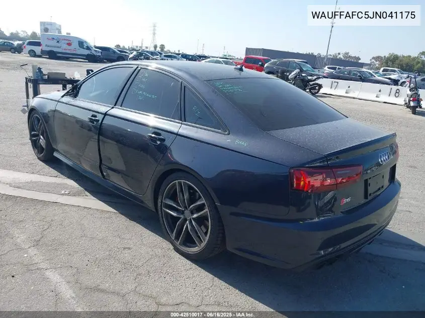2018 Audi S6 4.0T Premium Plus VIN: WAUFFAFC5JN041175 Lot: 42510017