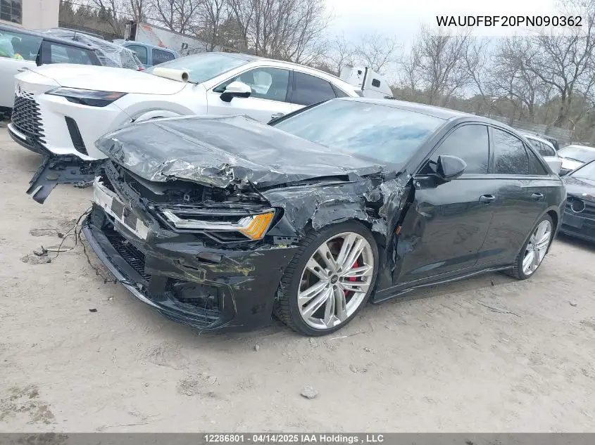2023 Audi S6 VIN: WAUDFBF20PN090362 Lot: 12286801