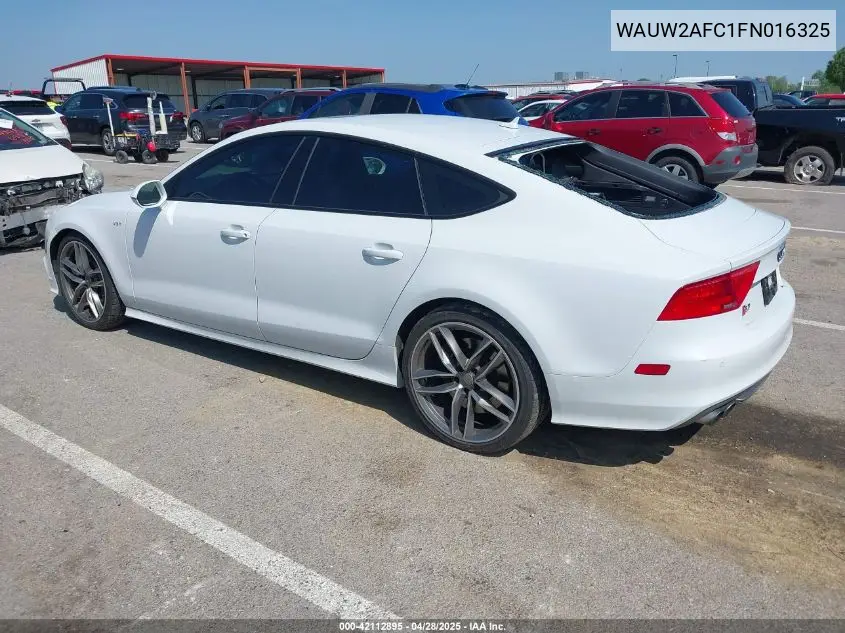 2015 Audi S7 4.0T VIN: WAUW2AFC1FN016325 Lot: 42112895