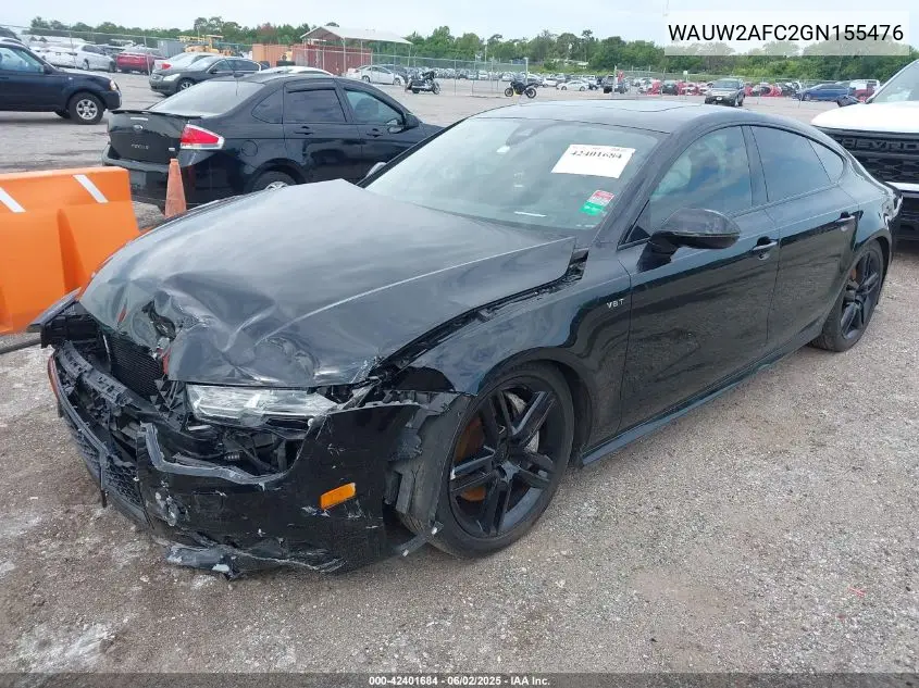 2016 Audi S7 4.0T VIN: WAUW2AFC2GN155476 Lot: 42401684