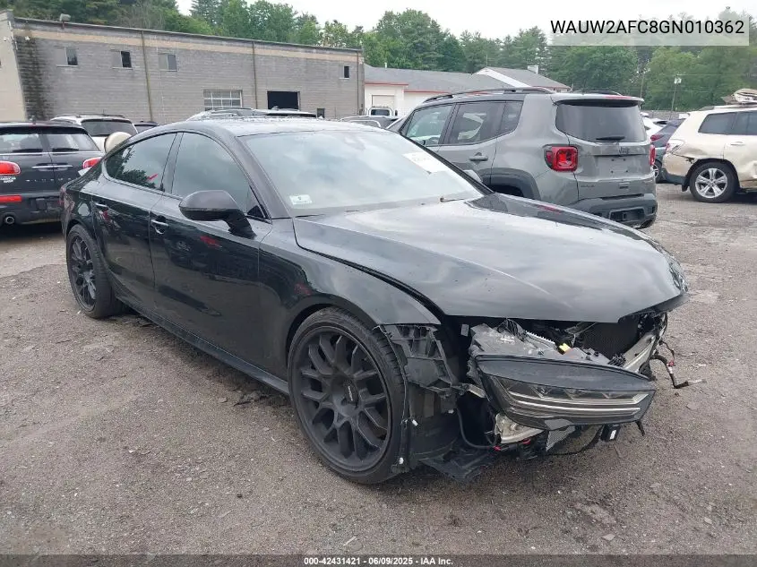 2016 Audi S7 4.0T VIN: WAUW2AFC8GN010362 Lot: 42431421