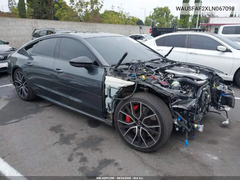 2020 Audi S7 Sportback Prestige Tfsi Quattro Tiptronic VIN: WAUSFAF2XLN067098 Lot: 42551298