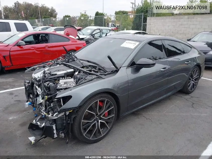 2020 Audi S7 Sportback Prestige Tfsi Quattro Tiptronic VIN: WAUSFAF2XLN067098 Lot: 42551298