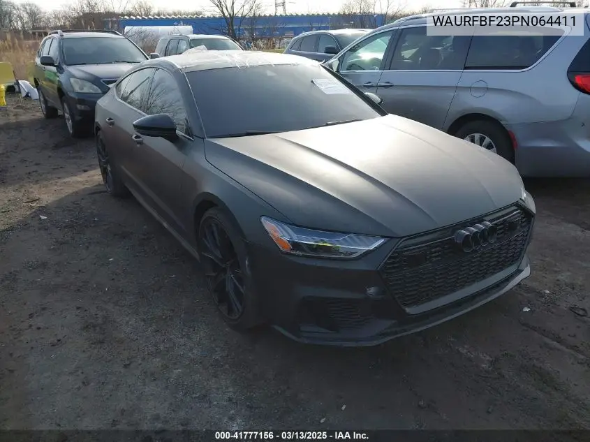 2023 Audi S7 Sportback Premium Plus Tfsi Quattro Tiptronic VIN: WAURFBF23PN064411 Lot: 41777156